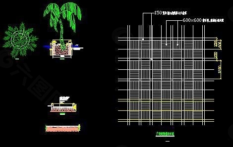 景观树池种植池剖面图CAD图纸