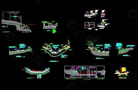 详细驳崖景观CAD施工详图