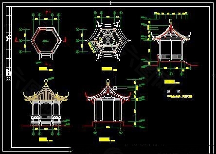 中国古代经典的八角亭