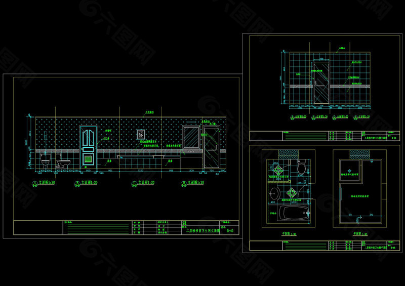 秘书长卫生间cad图纸
