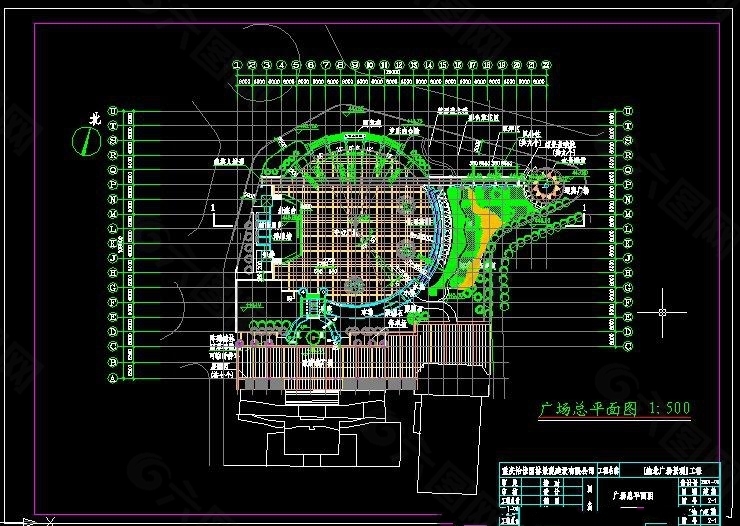 广场总平面设计放线图