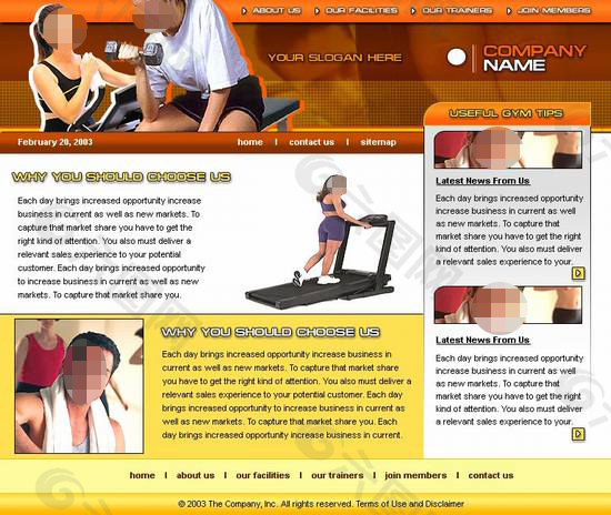 健身网站模板