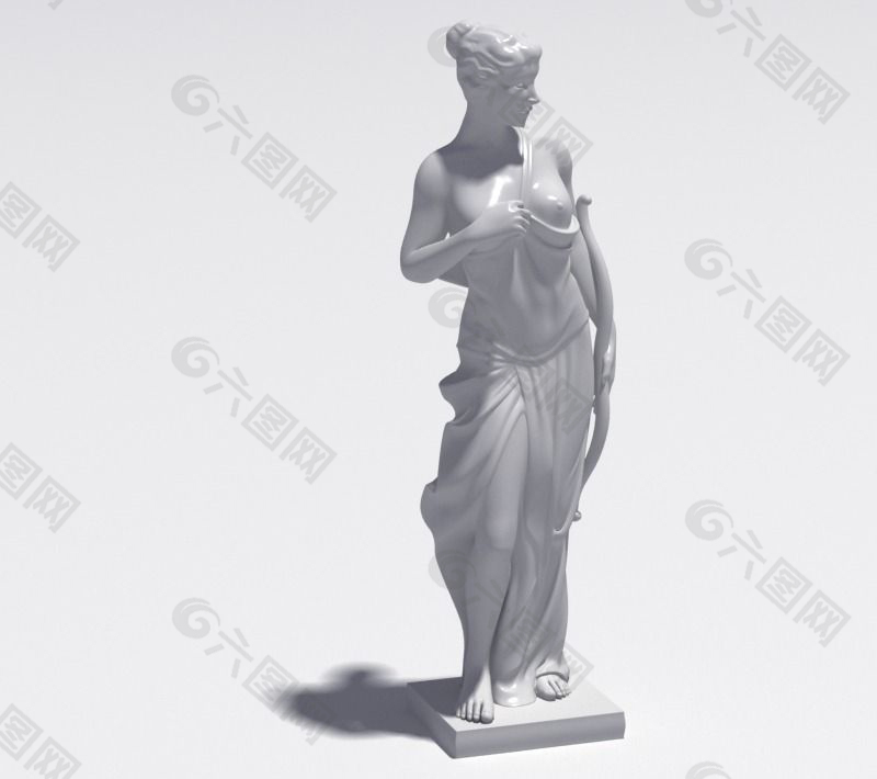 雕塑女性3D模型