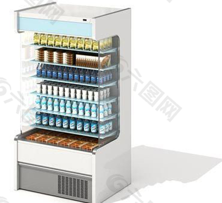 饮料类物品柜3D模型