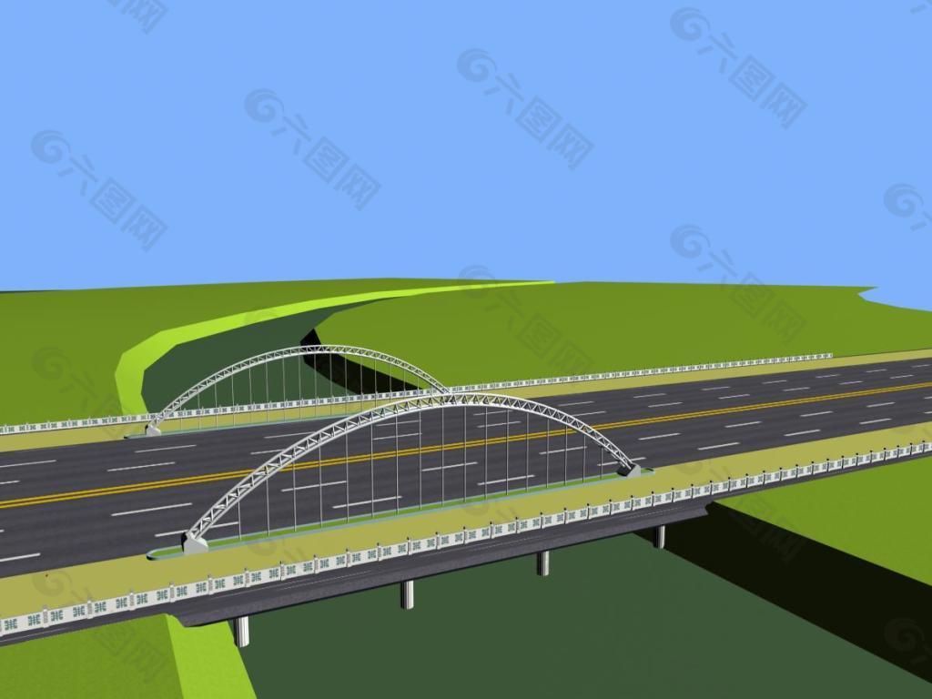 公路大桥模型