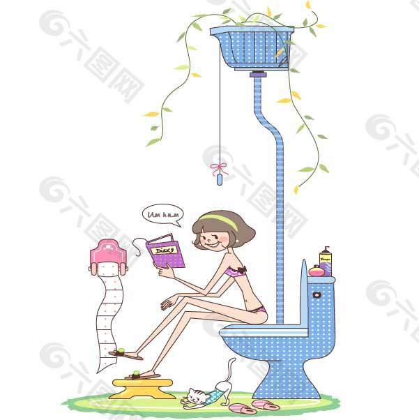 厕所中的女生