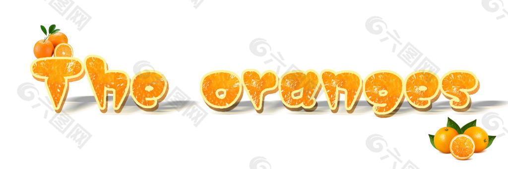可爱橙子字体 橙子果肉字体