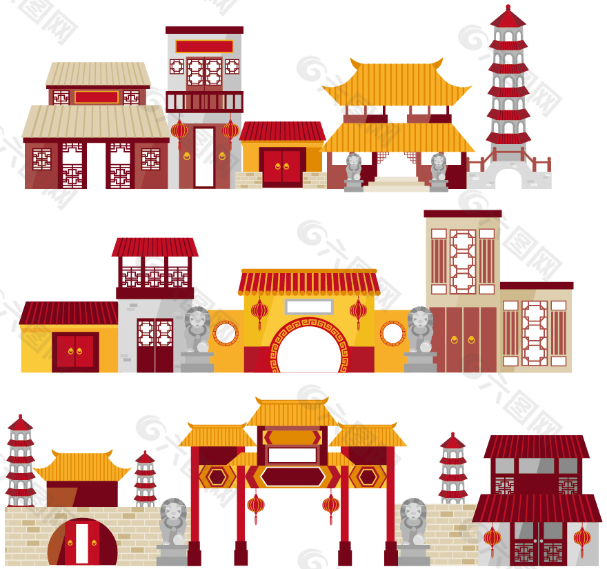 各种古代中国建筑