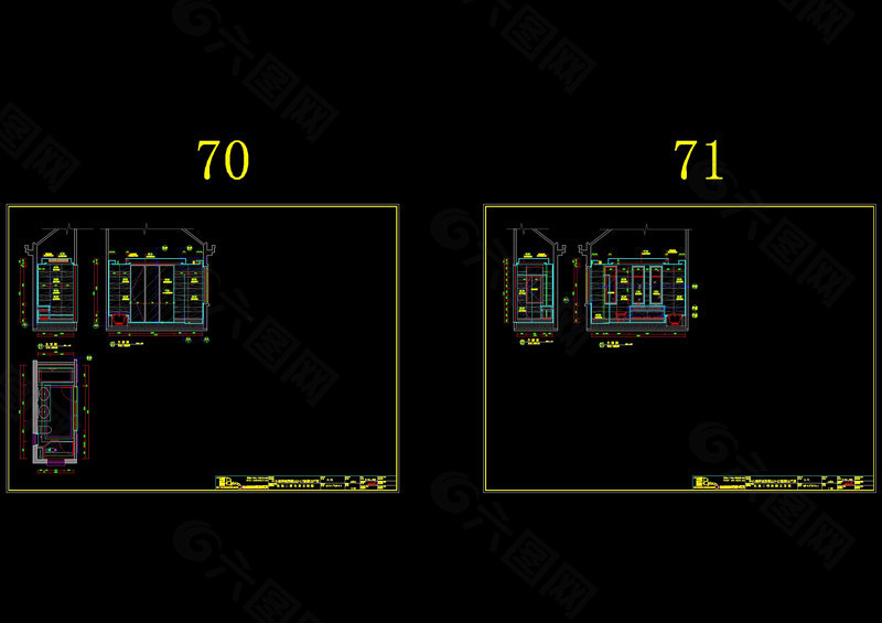 臥室卫生间cad图纸