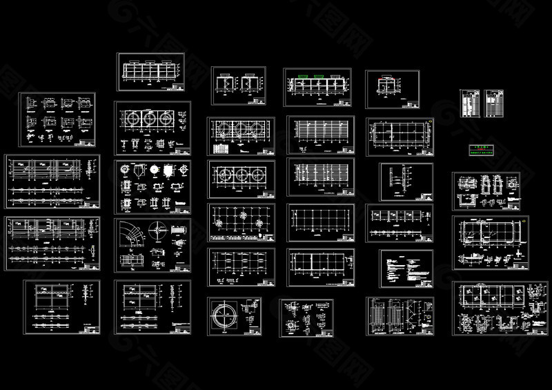 最全的水池cad施工图