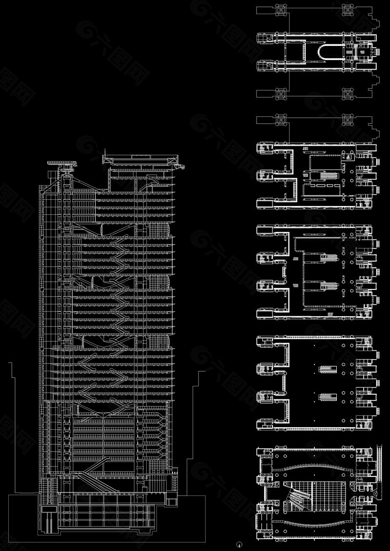 香港汇丰银行cad图纸