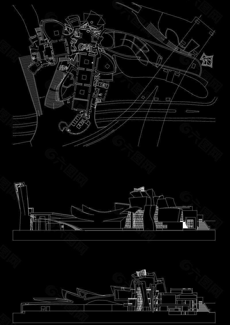 古根海姆博物馆cad图纸