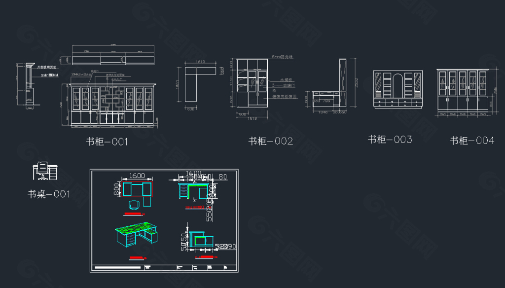 办公座椅立面图施工图