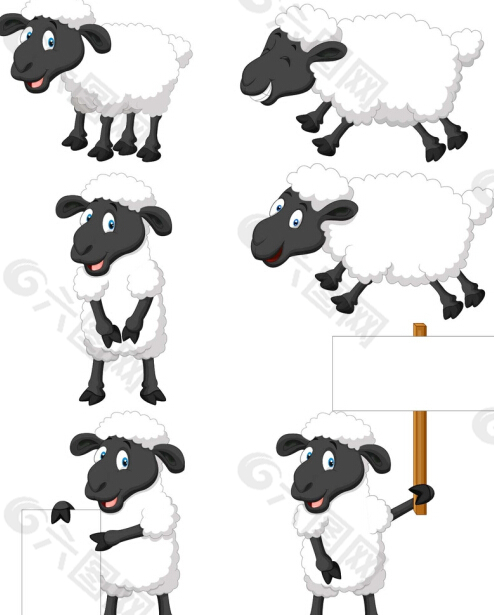 卡通小绵羊羊年素材