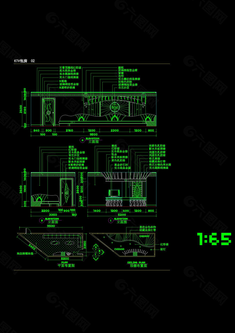 KTV会所cad图稿