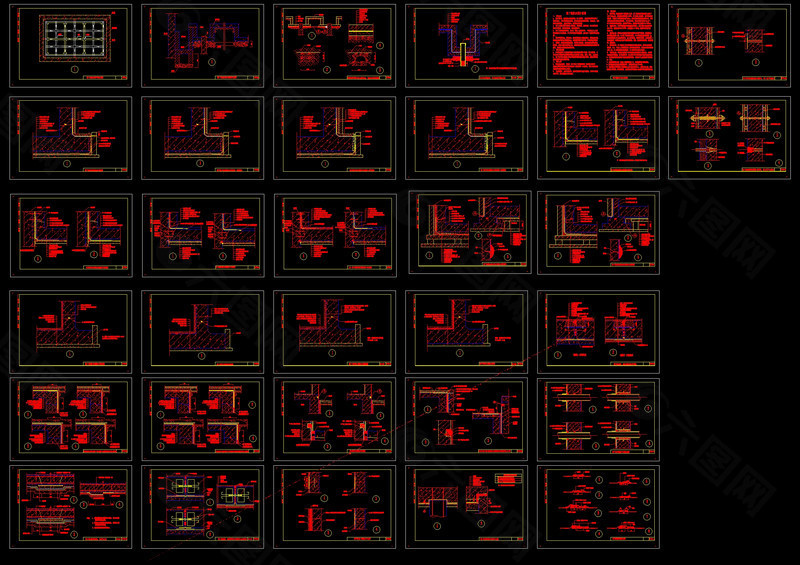 地下室防水图cad图块