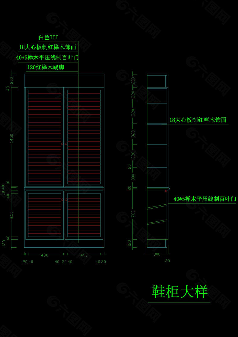 柜子cad图块