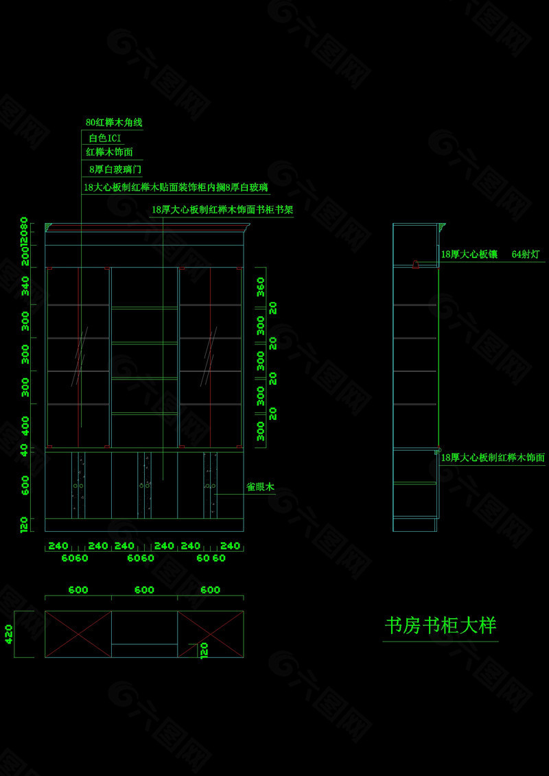 柜子图块素材cad图纸