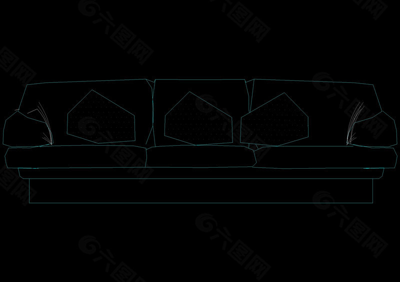 设计沙发图块cad素材