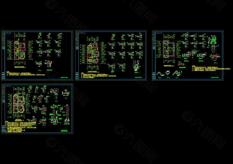 结构施工图cad图纸素材