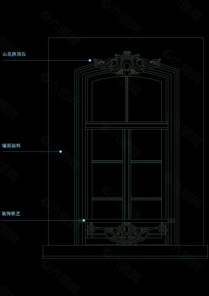 豪华门cad素材