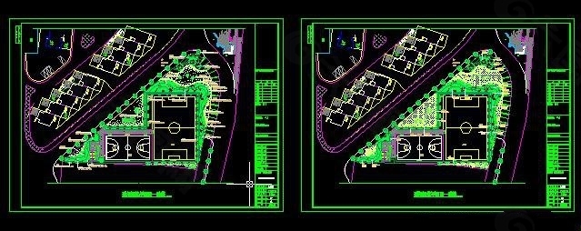 某高档小区球场绿化图