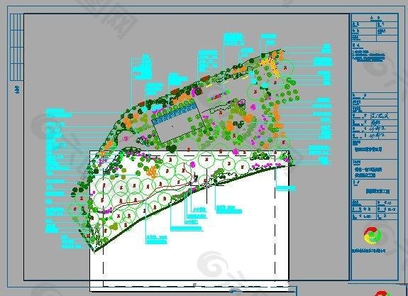 社区公园绿化施工图