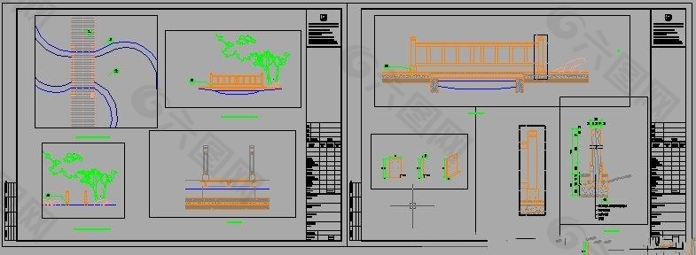 小区景观桥施工图