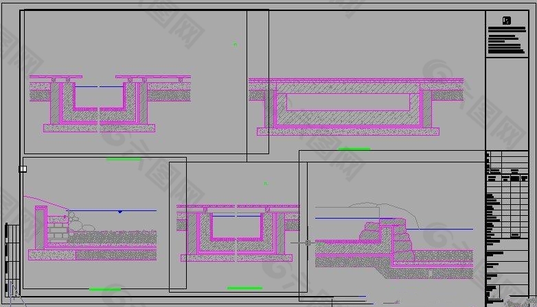 小区景观水系施工图7