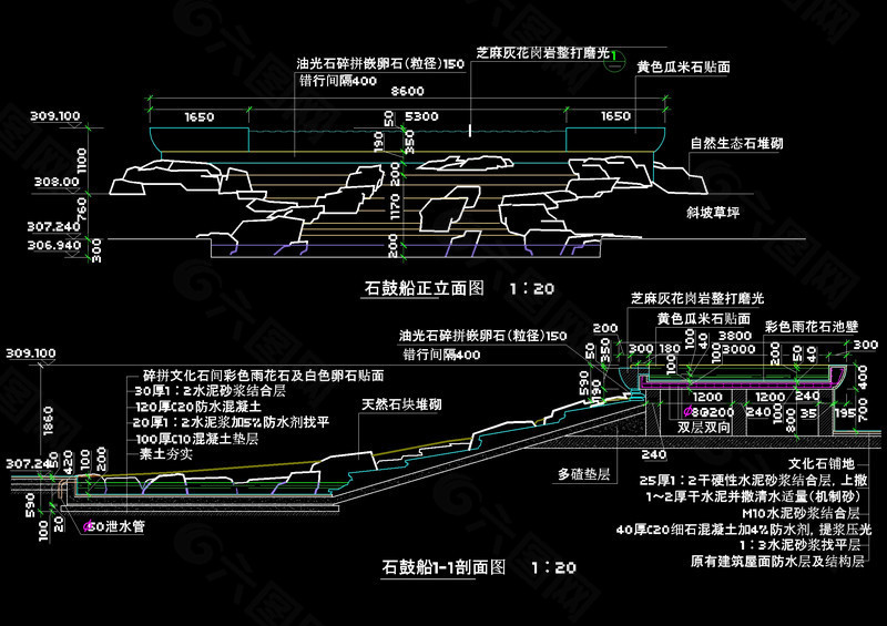 雕塑详图cad图纸