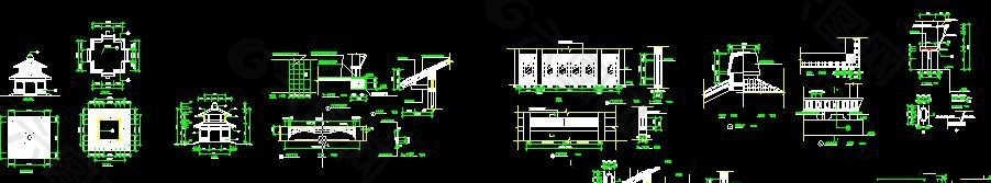 重檐亭古建筑完整CAD施工图纸04