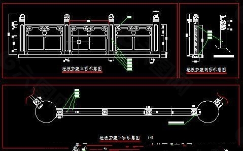 石栏板安装示意图