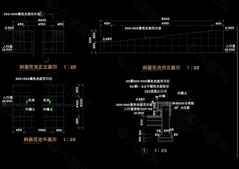 花池平面cad图稿