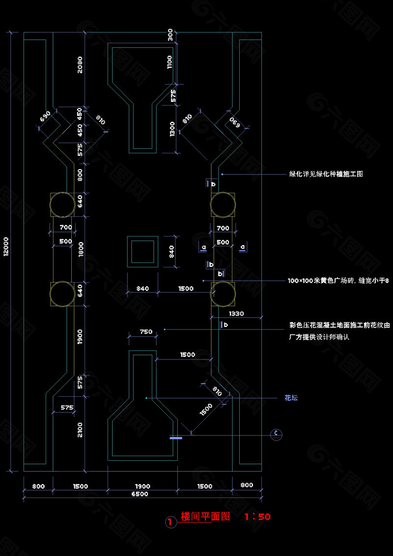 花园平面cad图纸