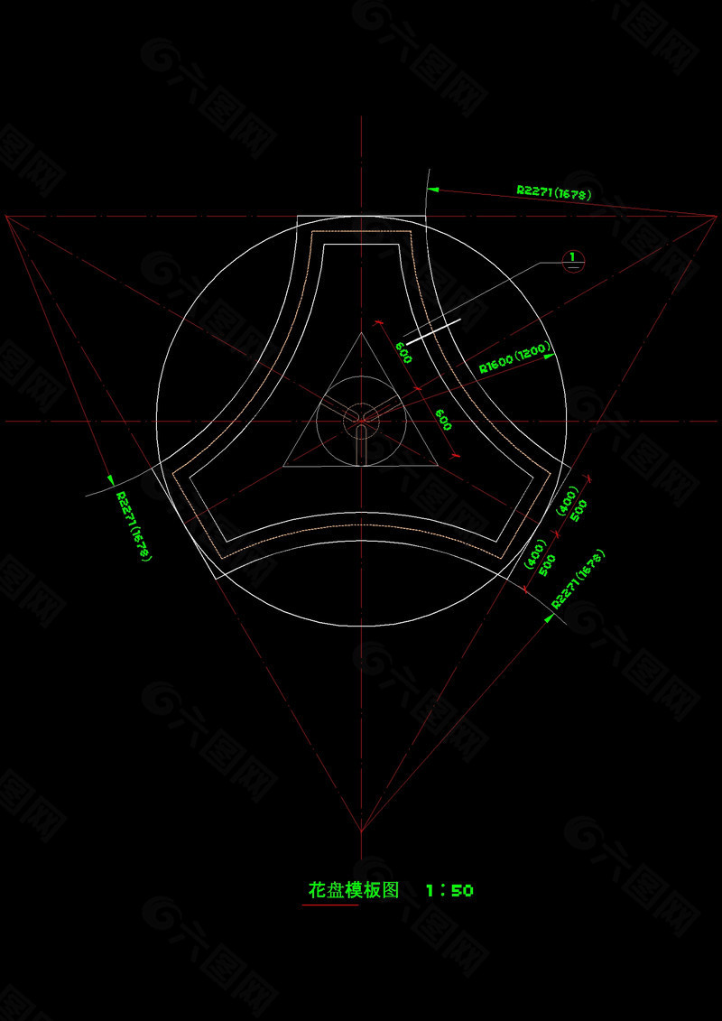 花池cad样板图