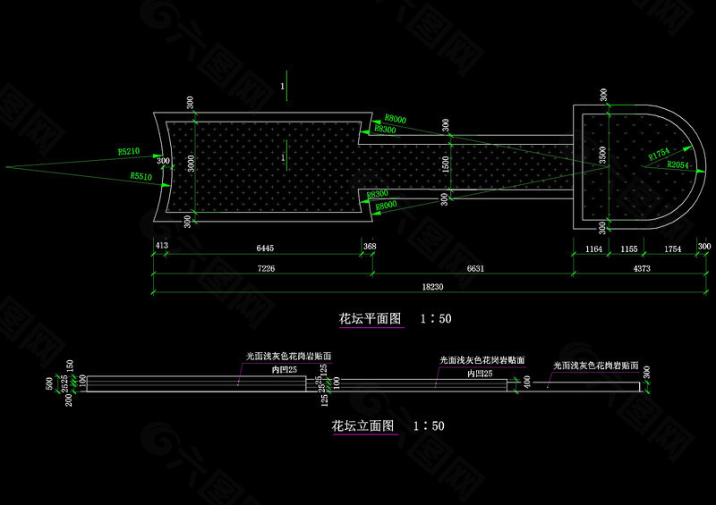 花池cad图稿素材