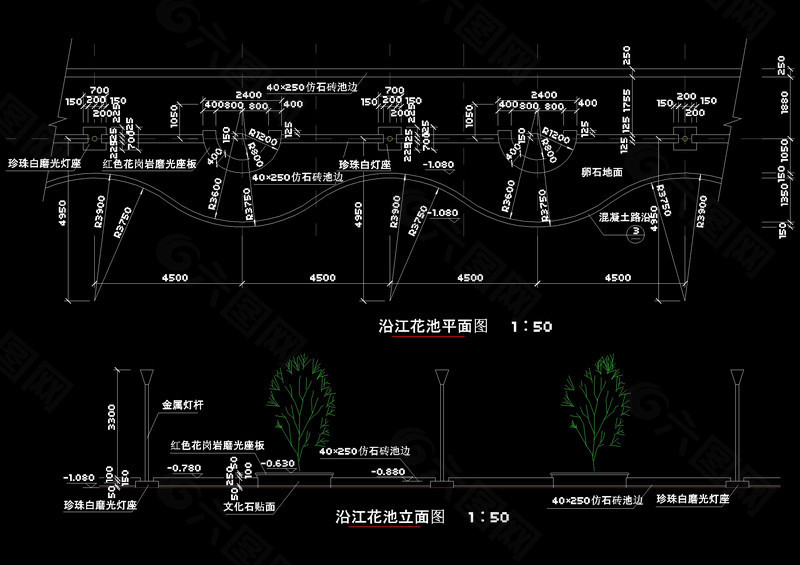 花池cad图纸