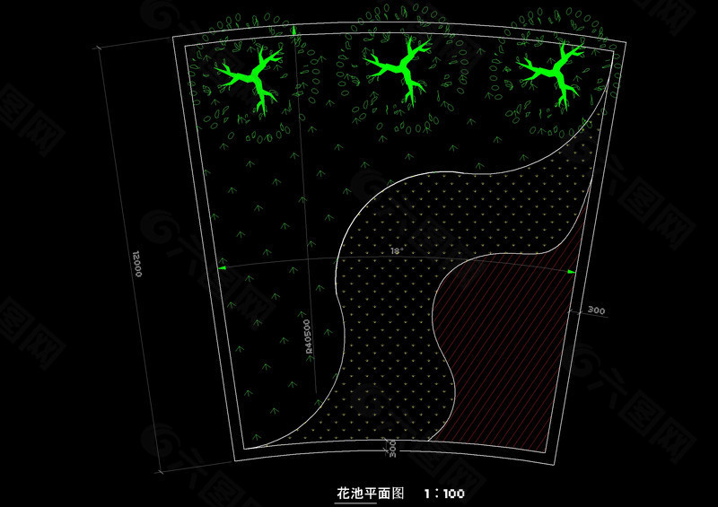 花池cad图纸结构素材