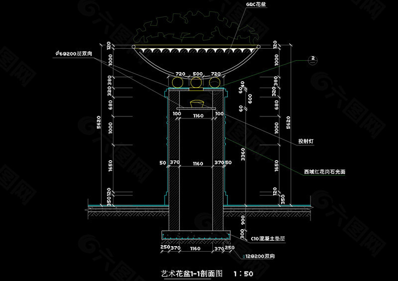 花池立面cad素材