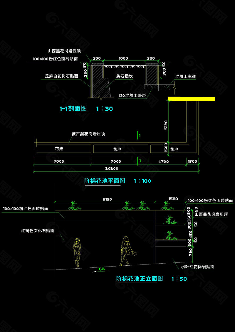 花池结构cad图纸