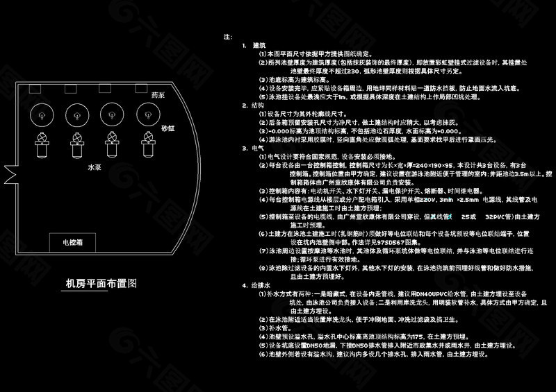 机房平面cad图纸