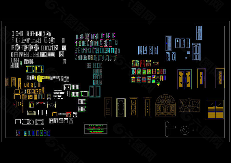 常用CAD图块门类cad图纸