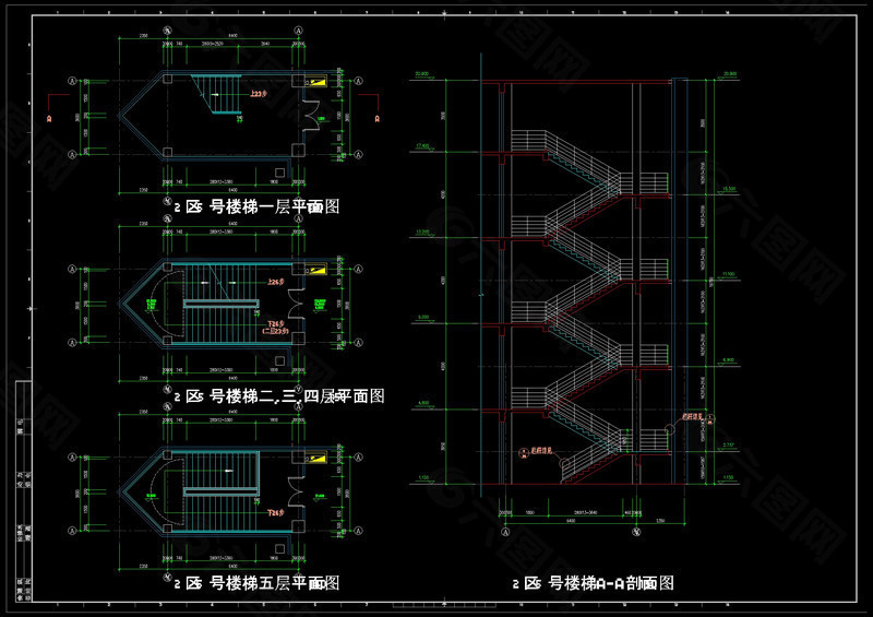 楼梯详图cad图纸