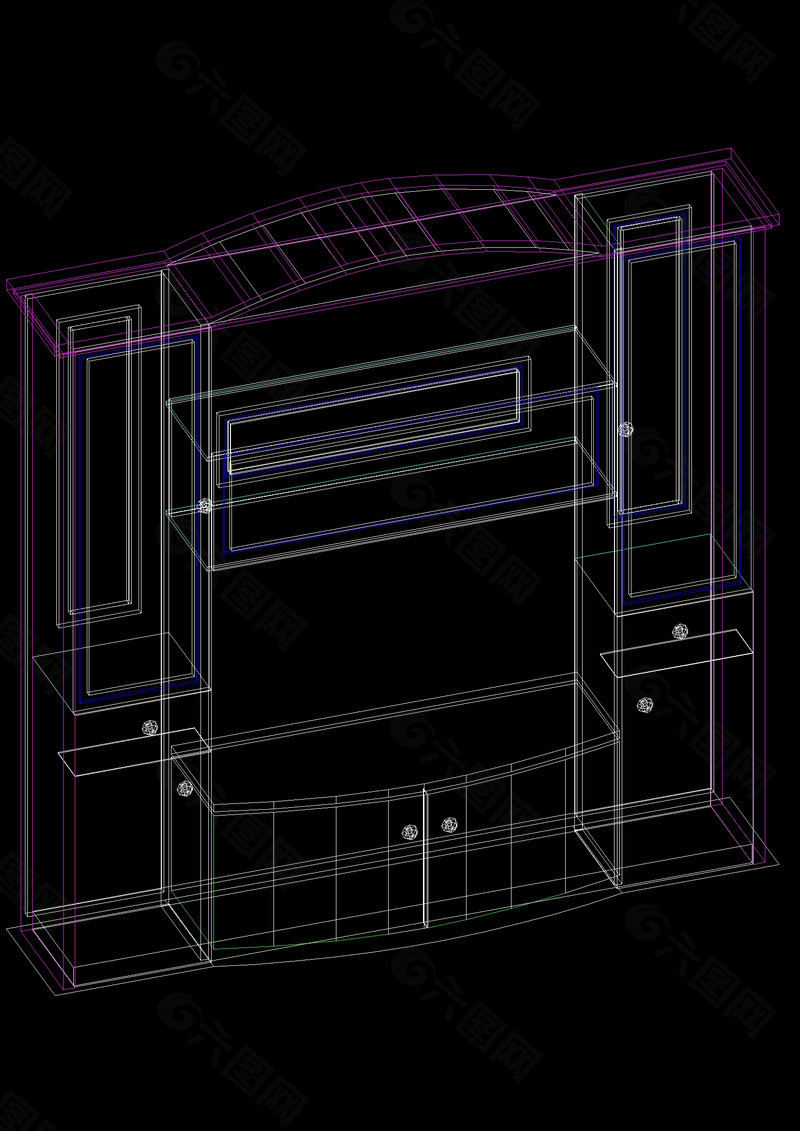 储物柜cad模型素材