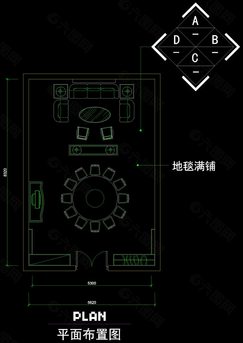 平面布置cad图纸