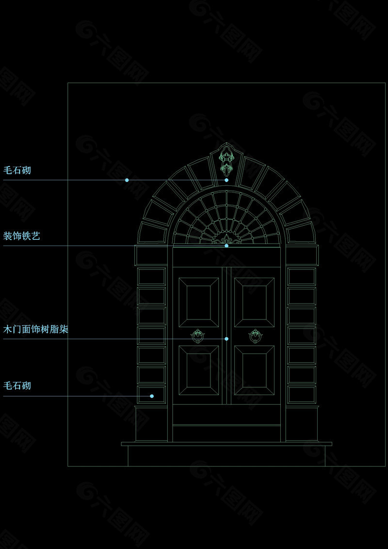 门大样cad素材