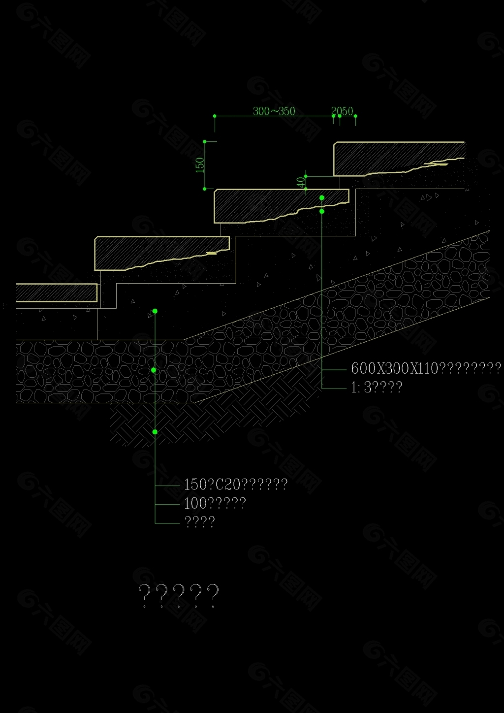 台阶做法cad建筑图纸装饰装修素材免费下载 图片编号 4748635 六图网