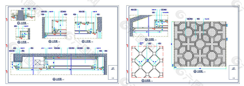 天花大样图cad图纸