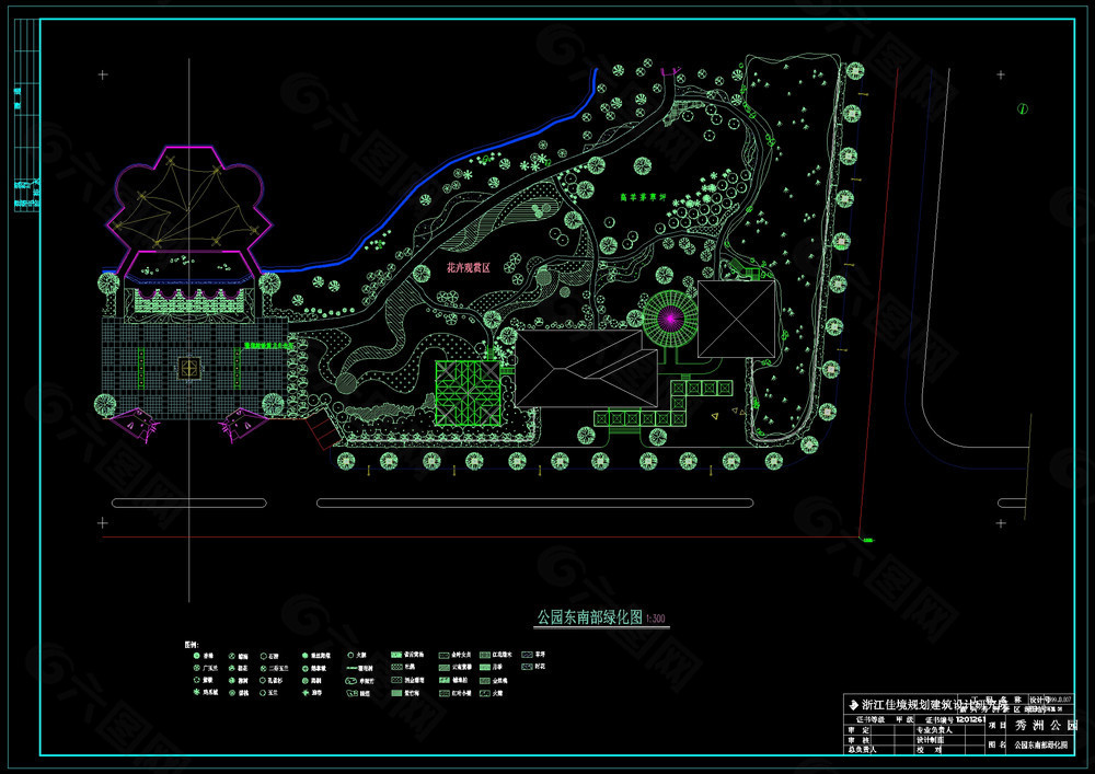 东南部园林cad图纸
