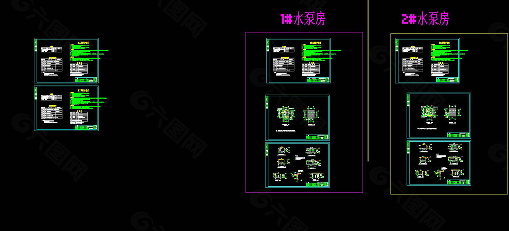 水池泵房建施cad图纸